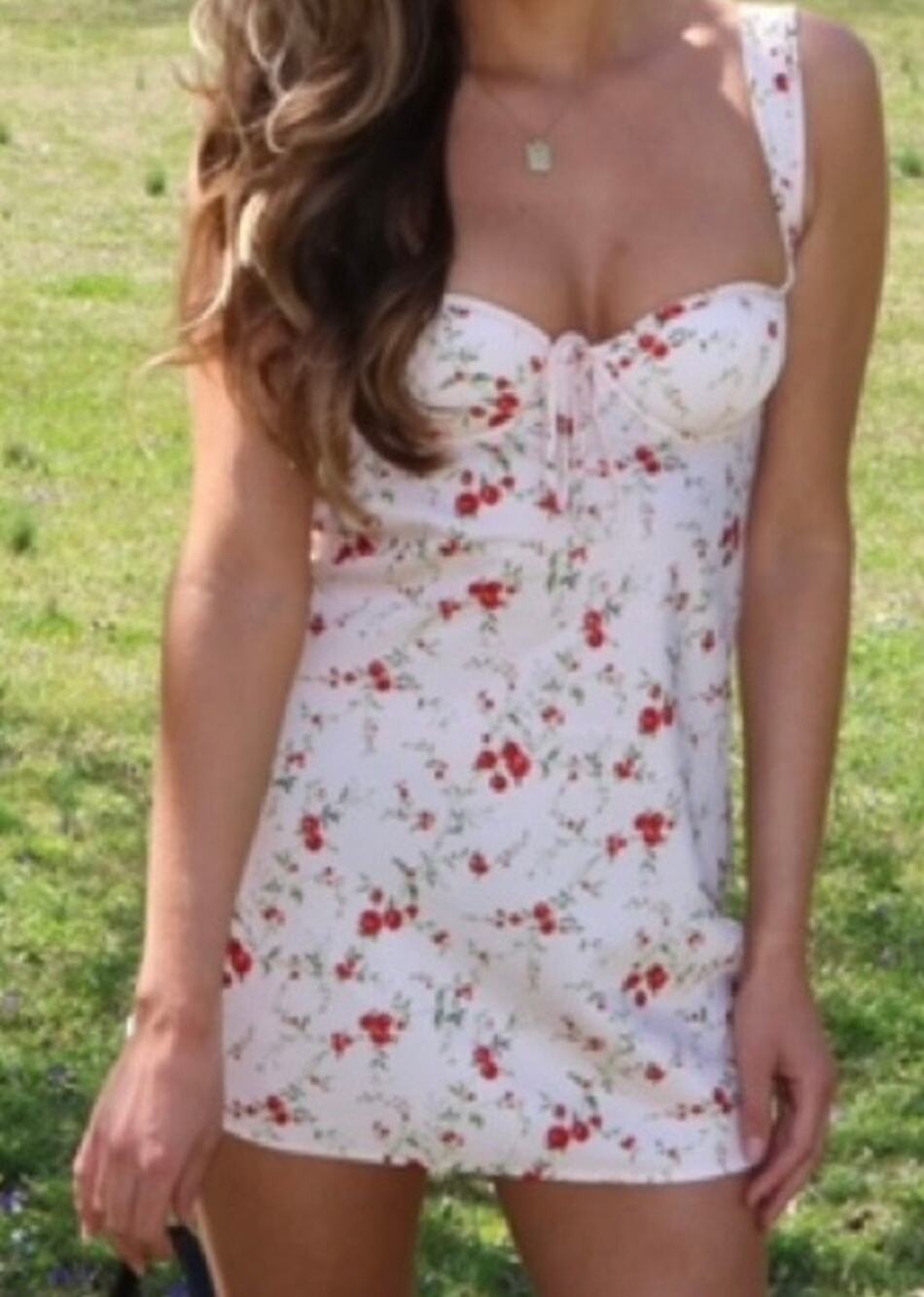 Rumored EUC Loverboy Mini Dress Satin Sundress L Flirty Romantic Floral Pink